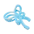 Macro detail of the light blue butterfly hair claw clip with hollow design and metal spring - White And Blue Gradient Butterfly Hair Claw (10#)