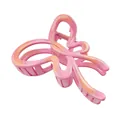 Macro view of gradient pink and orange butterfly hair claw with hollow design detail - Pink And Orange Gradient Butterfly Hair Claw (11#)