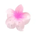 Détail macro de la pince à cheveux fleur de 4 cm avec dégradé rose et texture acrylique - Rose Clair (6#)