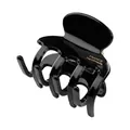 Glossy black acetate hair claw clip with gold France Handmade lettering for buns - 3# Glossy Black