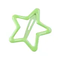 Detalle de la pinza para el pelo con estrella verde claro y acabado de esmalte brillante - Clip BB Estrella Verde Claro