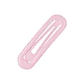 Glanzende lichtroze rechthoekige snap-haarklem met een strakke minimalistische afwerking - Roze