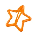 Pasador de pelo BB metálico en forma de estrella naranja vibrante con acabado brillante - Clip BB Estrella Naranja