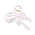 Close-up of pink gradient butterfly hair claw with transparent acrylic and gold metal spring - Pink Butterfly Hair Claw (2#)