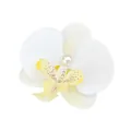 Pince à cheveux fleur de frangipanier blanche avec perle et centre jaune - 13# White (Spotted Center)