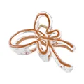 Detail of a large gradient butterfly hair claw clip with transparent amber texture - Brown Butterfly Hair Claw (3#)