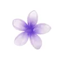 Dettaglio di una molletta per capelli a forma di plumeria sfumata viola da 4,5 cm - Stile 7 Fermaglio Plumeria