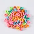 50-teiliges Set Herz-Haarklammern in bunten Bonbonfarben für Kinder-Frisuren im Detail - Beutelverpackung / Herzstil (9#)(A0258) / 50-teiliges Set (2.5 cm) / bunt