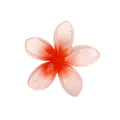 Dettaglio del fermaglio per capelli a forma di plumeria da 4,5 cm con sfumatura rosa - Stile 13 Fermaglio Plumeria