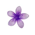 Dettaglio del fermaglio per capelli a fiori di plumeria viola sfumato in resina 4,5cm - Stile 14 Fermaglio Plumeria