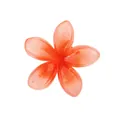 Détail de la pince fleur frangipanier en résine orange dégradé de 4,5 cm avec pétales - Style 4 Pince à Cheveux Frangipanier
