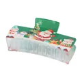 Dettaglio del fermaglio natalizio con motivi di Babbo Natale e renne su acrilico verde - Stile Orso Polare E Pupazzo Di Neve