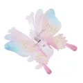 Pastel gradient butterfly hair claw clip, translucent acrylic hair accessory for women - Pink Blue Yellow Tricolor Gradient (7#)
