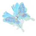 Floral butterfly hair claw clip with colorful gradient wings and white frame - Blue Green Yellow Pink Gradient (8#)
