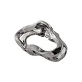 Polished silver liquid metal hair claw clip with irregular wavy design for women - 16# Gun Black Cloud Small Claw Clip