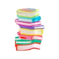 Détail de la pince à cheveux en forme de livres empilés en acétate brillant - 1# Pince à Cheveux Livre Couleur Bonbon