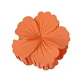 Orange matte finish 8cm frangipani flower hair claw clip for elegant hairstyles - Bright Orange Matte (10#)