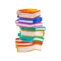 Detailed view of layered acetate hair claw clip in creative colorful book stack design - 4# Candy Color Book Hair Claw