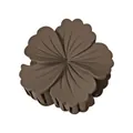 Detail view of large dark brown flower hair claw clip with matte petal texture - Dark Coffee Matte (11#)
