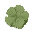 Macro view of a 8cm matte green flower hair claw clip with delicate radial textures - Grass Green Matte (9#)