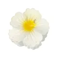 Close-up of 8cm gradient plumeria hair claw clip with detailed petal textures - White Yellow Gradient (13#)