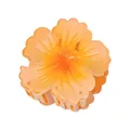 Detail of 8cm orange gradient frangipani hair claw clip with glossy resin texture - Orange Yellow Gradient (15#)