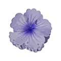 Detail view of purple five-petal plumeria hair claw clip with delicate radial textures - Purple Gradient (18#)