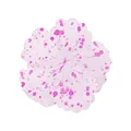 Detail of 8cm gradient plumeria hair claw clip with pink speckled petal texture - Pink Red Dot Splatter (22#)