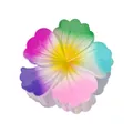 Detail of 8cm colorful gradient tropical flower hair claw clip with matte finish texture - Multicolor Gradient (23#)