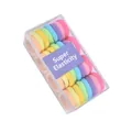 32-piece set of colorful macaron high elastic hair ties in a clear rectangular storage box - Colorful