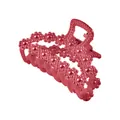 Eleganter roter Blumen-Haarclip mit Perlendetails und stabilem Federverschluss - Sichel (A0294) / 9.3cm / Rot