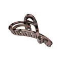 Hollow heart-shaped claw clip in leopard tortoiseshell pattern for elegant hair styling - 12cm Slanted Heart Style (8#)