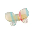 Barrette papillon dégradée avec strass et inscription Barrette la France sur fond blanc - Dégradé Irisé (4#)