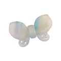 Macro view of butterfly hair clip with pearlescent resin finish and rhinestone details - Light Blue Cream Gradient (5#)
