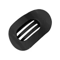 Pinza para el pelo ovalada hueca negro mate con diseño minimalista antideslizante - Negro Brillante