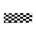 Bandeau de sport unisexe en tricot avec motif damier noir et blanc pour cheveux fins - Bandeau Damier Noir Blanc