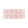 Bandeau sport rose à côtes avec œillets métalliques style punk rock pour festivals - Rose Rayé Grands Trous