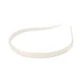 Dettaglio di un cerchietto in acetato bianco semitrasparente con finitura liscia minimalista - Bianco Sirena