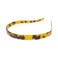 Detail of tortoise shell pattern headband in bright yellow and dark coffee resin finish - Dark Tortoiseshell