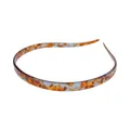 Minimalist tortoiseshell acetate headband with thin anti-slip design in amber and grey - Mixed Tortoise Gray