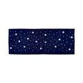 Fascia sportiva in maglia blu navy con stelle argentate per festival e allenamento - Stile a Righe Blu Notte con Stelle