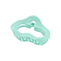 Mint green hollow wave claw clip with matte finish for stylish women hairstyles - Cyan Hollow Cloud Style