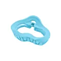 Matte light blue wavy hair claw clip made of resin with a durable metal spring - Blue Hollow Cloud Style