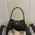 Chic black woven shoulder bag with small pouch, stylish large tote for everyday fashion - Black