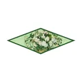 Sciarpa di seta a rombi con stampa del dipinto a olio Rose bianche di Van Gogh - Ciondolo a rosa bianca