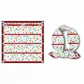 Retro travel style 53cm silk scarf with colorful polka dots and buckle design - 53x53 / White Multicolor Polka Dot Trunk (Color 4)