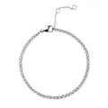 Klassisches Tennisarmband in Silberoptik mit einreihigen quadratischen Zirkonia-Steinen - Silber - April Weiß