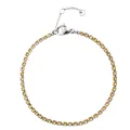 Hypoallergenes Edelstahl-Tennisarmband mit lebhaften gelben Zirkonia-Steinen - Silver - November Hellgelb
