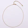 Collana minimalista in acciaio inossidabile placcato oro 18K con chiusura regolabile - 38+5cm / Oro