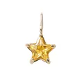Star-shaped golden pendant featuring a multifaceted yellow gemstone and secure metal claw - November Light Yellow Star - Gold Style (YPS3015)